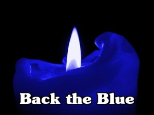 Back the Blue Candle 2