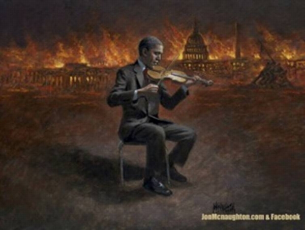 Obama Fiddles