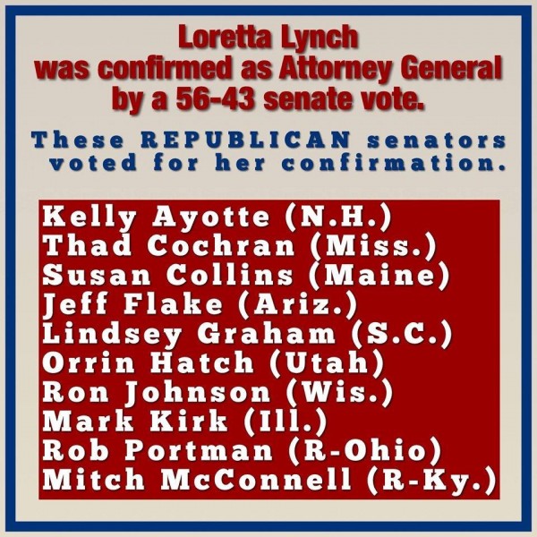 Loretta Lynch Confirmed