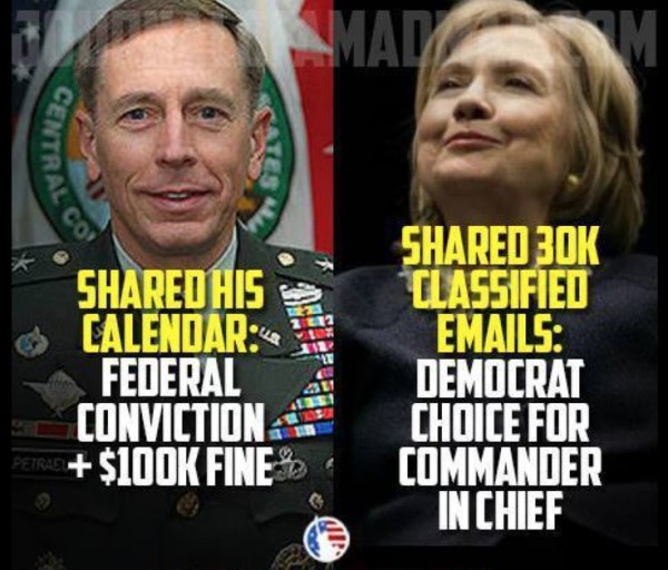 General David Petraeus vs Hillary